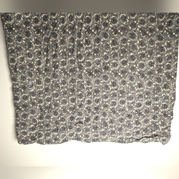 Vtg 90s Expo Floral Filigree Print Rayon Jumpsuit Romper High Waist size 12 - Picture 5 of 7